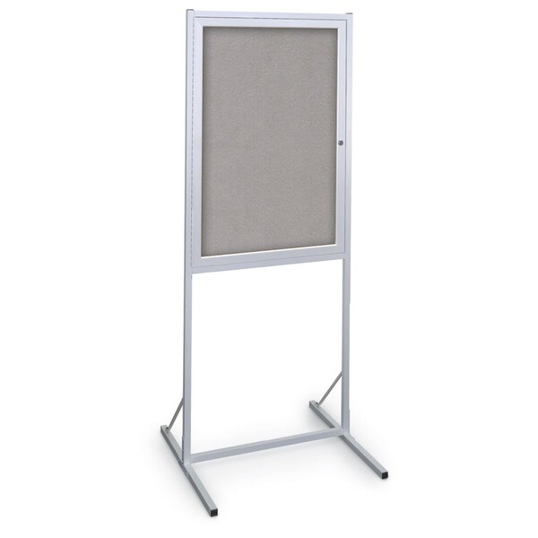 Sliding Door Indoor Enclosed Corkboard, 4